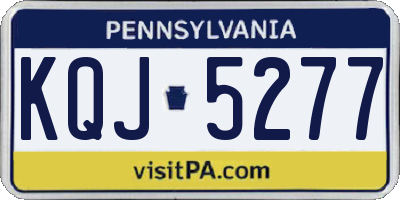 PA license plate KQJ5277