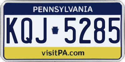 PA license plate KQJ5285