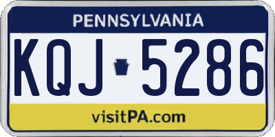 PA license plate KQJ5286