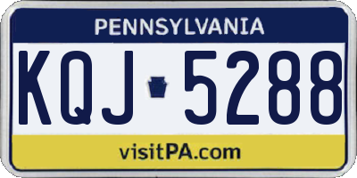PA license plate KQJ5288