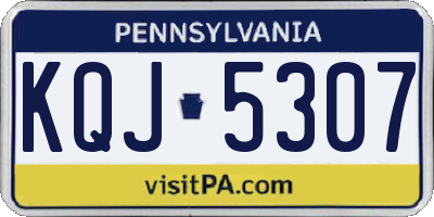 PA license plate KQJ5307