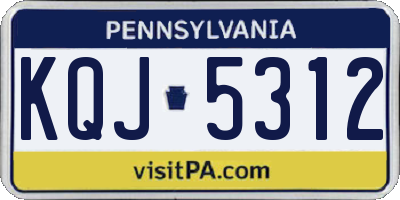 PA license plate KQJ5312