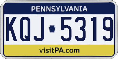 PA license plate KQJ5319