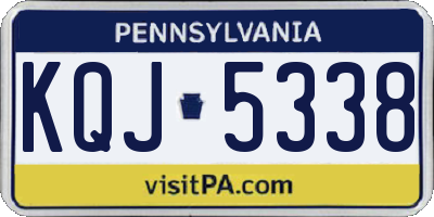 PA license plate KQJ5338
