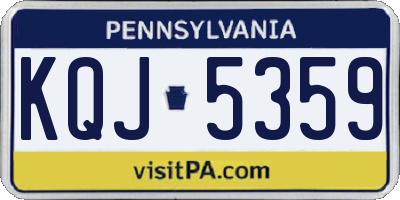 PA license plate KQJ5359