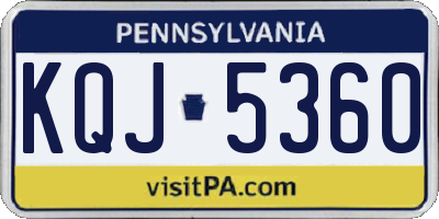 PA license plate KQJ5360
