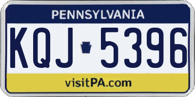 PA license plate KQJ5396