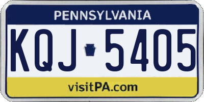 PA license plate KQJ5405