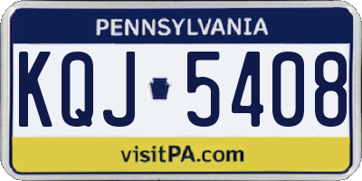 PA license plate KQJ5408