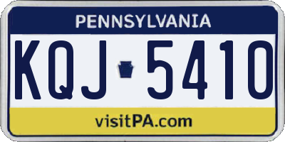 PA license plate KQJ5410