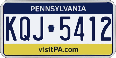 PA license plate KQJ5412