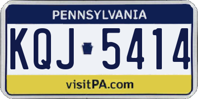 PA license plate KQJ5414