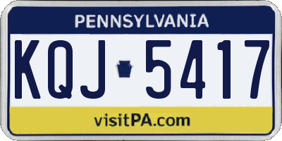 PA license plate KQJ5417