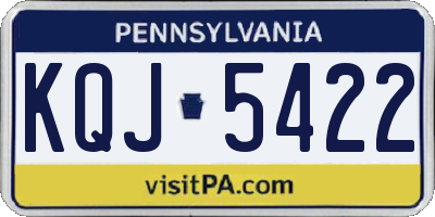 PA license plate KQJ5422