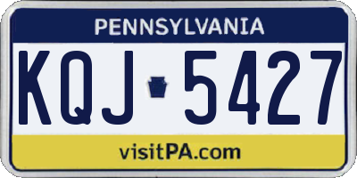 PA license plate KQJ5427