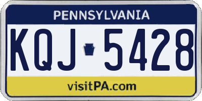PA license plate KQJ5428