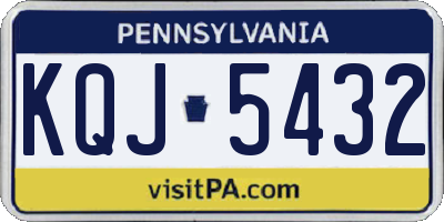 PA license plate KQJ5432