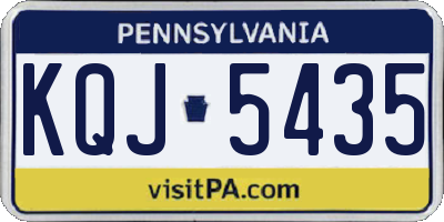 PA license plate KQJ5435