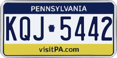 PA license plate KQJ5442
