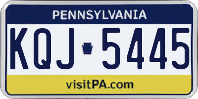 PA license plate KQJ5445