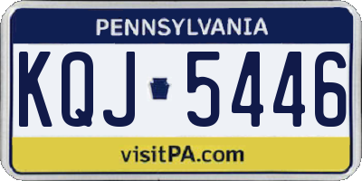 PA license plate KQJ5446