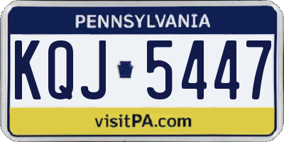 PA license plate KQJ5447