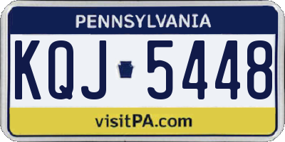 PA license plate KQJ5448