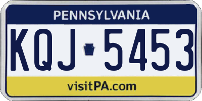 PA license plate KQJ5453