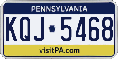 PA license plate KQJ5468