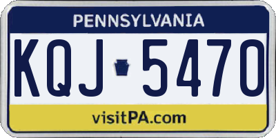 PA license plate KQJ5470