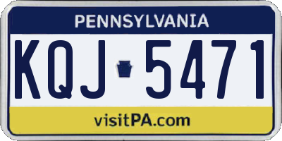 PA license plate KQJ5471