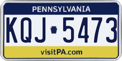 PA license plate KQJ5473