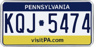 PA license plate KQJ5474