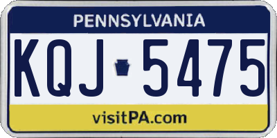 PA license plate KQJ5475