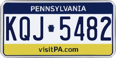 PA license plate KQJ5482