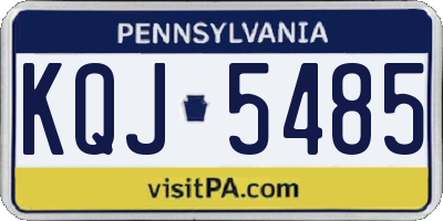 PA license plate KQJ5485