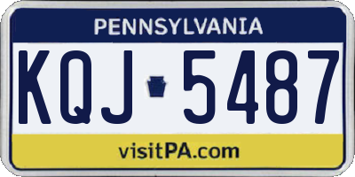 PA license plate KQJ5487