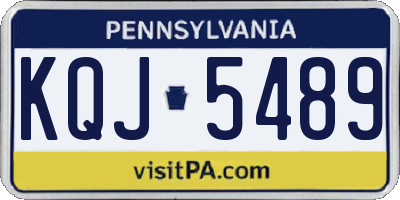 PA license plate KQJ5489