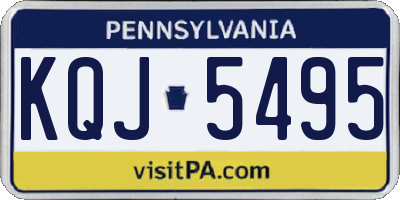 PA license plate KQJ5495