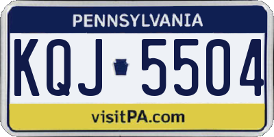 PA license plate KQJ5504