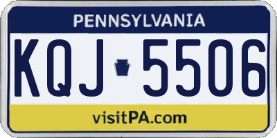 PA license plate KQJ5506