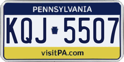 PA license plate KQJ5507
