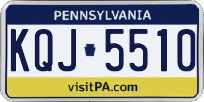 PA license plate KQJ5510