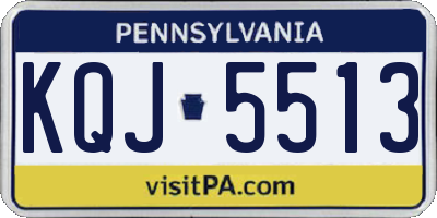 PA license plate KQJ5513