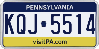 PA license plate KQJ5514