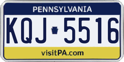 PA license plate KQJ5516