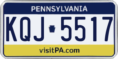 PA license plate KQJ5517