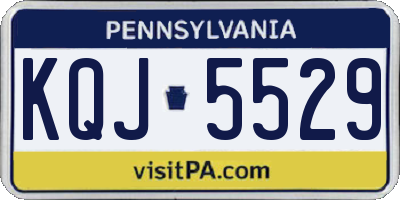 PA license plate KQJ5529