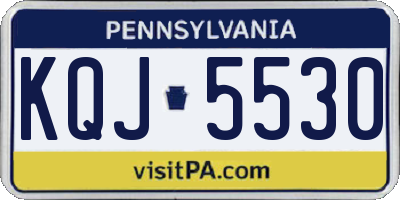 PA license plate KQJ5530