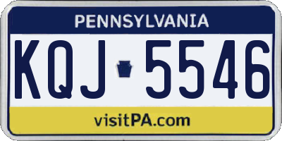 PA license plate KQJ5546